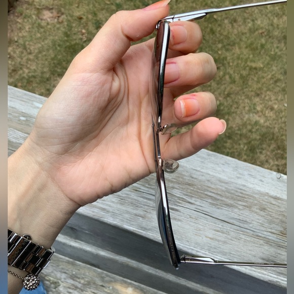 Vintage Retro LUXOTICCA 1041 Silver Pilot Metal Sunglasses Eyeglasses Frames - Picture 13 of 16